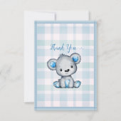 Bear mignonne pour Baby shower garçon Merci (Devant)
