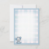 Bear mignonne pour Baby shower garçon Merci (Dos)