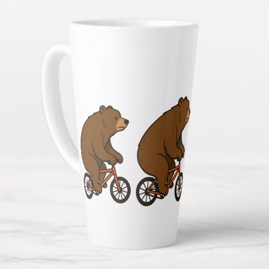 Bear on a Bike – Wild Ride Vibes Latte Mok (Linkerhoek)