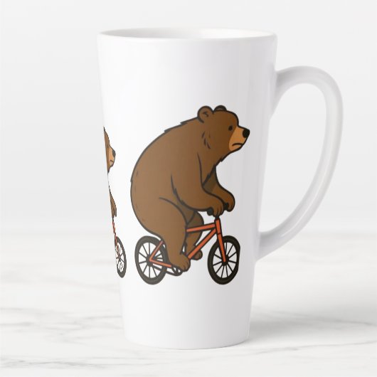 Bear on a Bike – Wild Ride Vibes Latte Mok (Rechts)