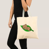 Bear on a Leaf Tote Bag (Voorkant (product))