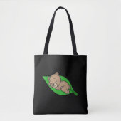 Bear on a Leaf Tote Draagtas (Voorkant)