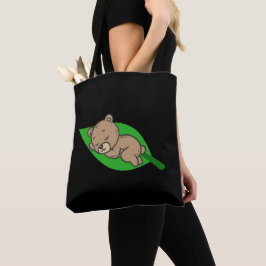 Bear on a Leaf Tote Draagtas