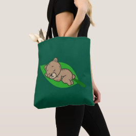 Bear on a Leaf Tote Draagtas