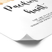 Bear pacifier chasse baby shower jeu poster (Coin)