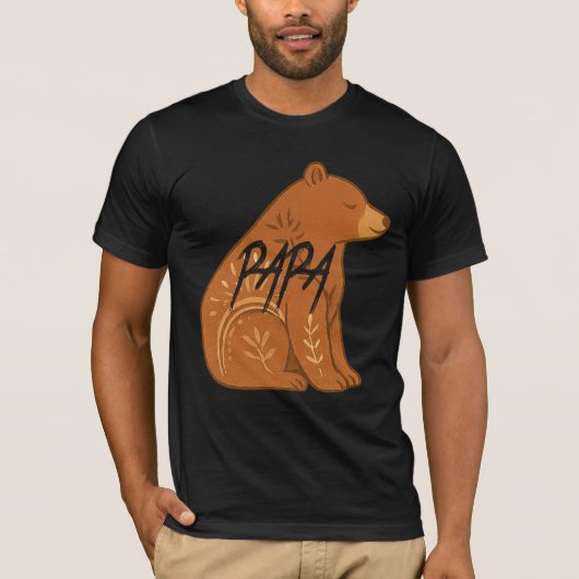 Bear Papa T-Shirt, T-shirt (Voorkant)