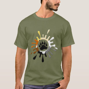 Bear Paw Splash Bear Pride Kleuren T-shirt