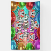 Bear Personnalisé caractère bannière d'anniversair (Vertical)