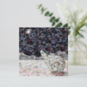 Bear polaire et carte de Noël Carré étoile, blanc (Debout devant)