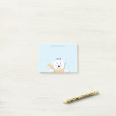 Bear polaire mignonne hiver post-it notes (Sur un bureau)