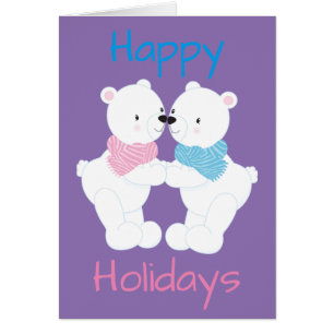 Bear polaire mignonne Joyeuses Fêtes