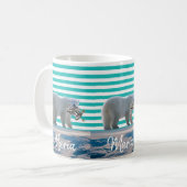 Bear Polar Green Strig Mug (Devant gauche)