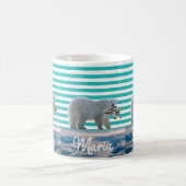 Bear Polar Green Strig Mug (Centre)