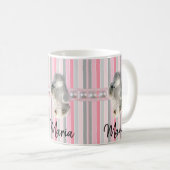 Bear Polar Pastel Stripe Mug (Devant droit)