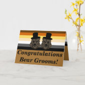Bear Pride Bears Gay Mariage Félicitations Carte (Fleur jaune)