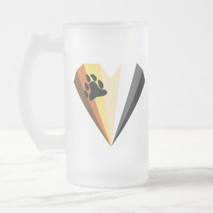 Bear Pride Coeur de verre givrée Mug