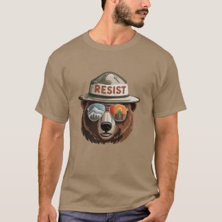 Bear Resist Protect Our National Parks Save the en T-shirt