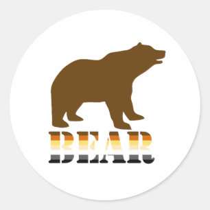 BEAR- RONDE STICKER
