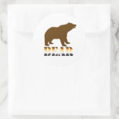 BEAR- RONDE STICKER (Tas)