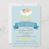 Bear Sleeping on Nuds Baby shower Invitation (Devant)