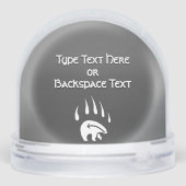 Bear Snow Globe Custom Native Bear Claw Snow Globe (Arrière)