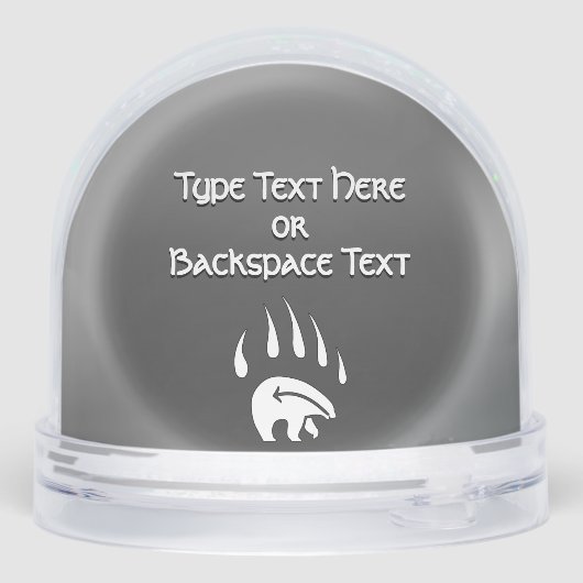 Bear Snow Globe Custom Native Bear Claw Snow Globe (Arrière)