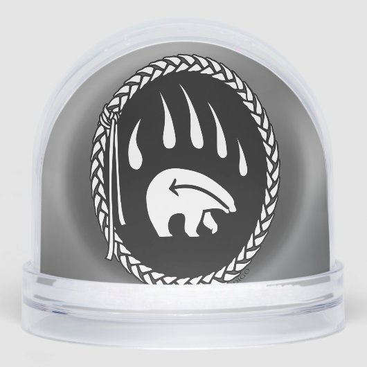 Bear Snow Globe Custom Native Bear Claw Snow Globe Sneeuwbol (Voorkant)