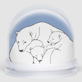 Bear Snow Globe Custom Polar Bear & Cubs Snowglobe (Avant)
