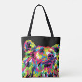 Bear Spirit Animal Pop Art Sac fourre-tout (Dos)