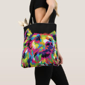 Bear Spirit Animal Pop Art Sac fourre-tout (De près)