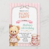 Bear tea party invitation (Devant)