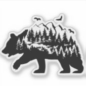 Bear Vinyl Sticker (Devant)