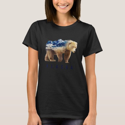 Bear Wild Animal Snow Mountain October 18th Alaska T-shirt (Voorkant)