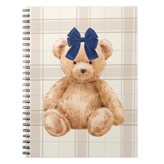Bear with a Bow Blank Journal (Devant)