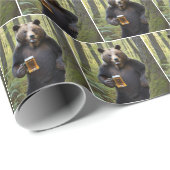 Bear with Birthday Beer Cadeaupapier (Rol Hoek)