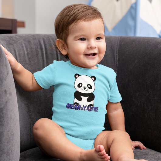 BEAR-Y AARDIGE PANDA BEER BLauw (VOOR- EN ACHTERKA Romper