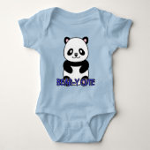BEAR-Y AARDIGE PANDA BEER BLauw (VOOR- EN ACHTERKA Romper (Voorkant)