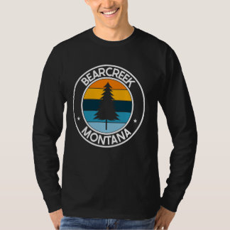 Bearcreek Montana MT USA City Pride Retro Zonsonde T-shirt