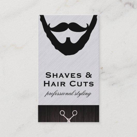 Beard en Mustache Shave en Cuts Afsprakenkaartje (Voorkant)
