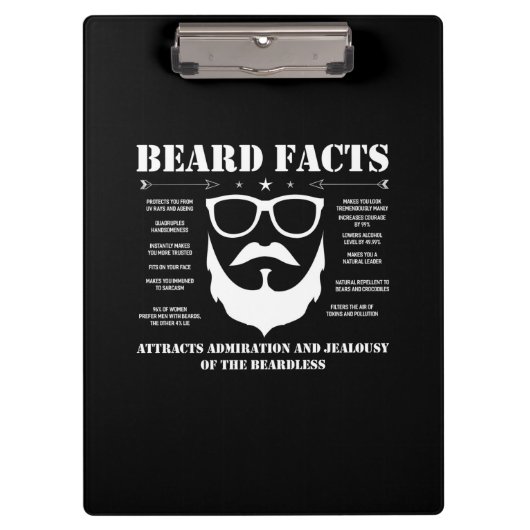 Beard Facts Klembord (Voorkant)