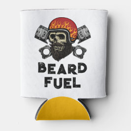 BEARD FUEL Funny Mannen Skull & Flames Joke Gift Blikjeskoeler