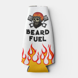 BEARD FUEL Funny Mannen Skull & Flames Joke Gift Flesjeskoeler