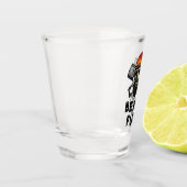 BEARD FUEL Funny Mannen Skull & Flames Joke Gift Shot Glas (Links)