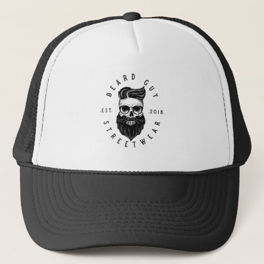 Beard Guy Trucker Hat Trucker Pet (Voorkant)