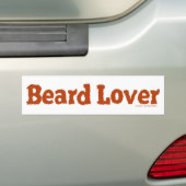 Beard Lover Funny Fuzzy Letters Sjabloon Redhead Bumpersticker (Op auto)