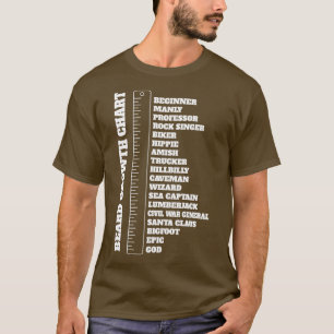 Beard Lover Mannen Beard Growth Chart Gift 1 T-shirt