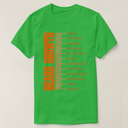 Beard LoverBeard ChartBeard Growth Classic TShirt (Design devant)