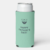 Beard man happy vaderdag turquoise (Seltzer Voorkant)
