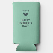 Beard man happy vaderdag turquoise (Achterkant)