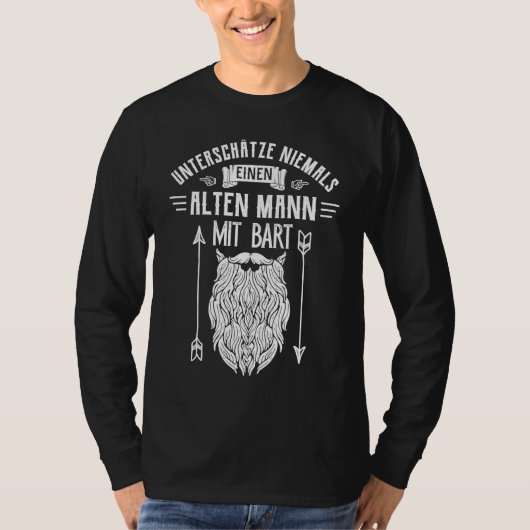 Beard motif for beard wearers with full beard Alte T-shirt (Voorkant)